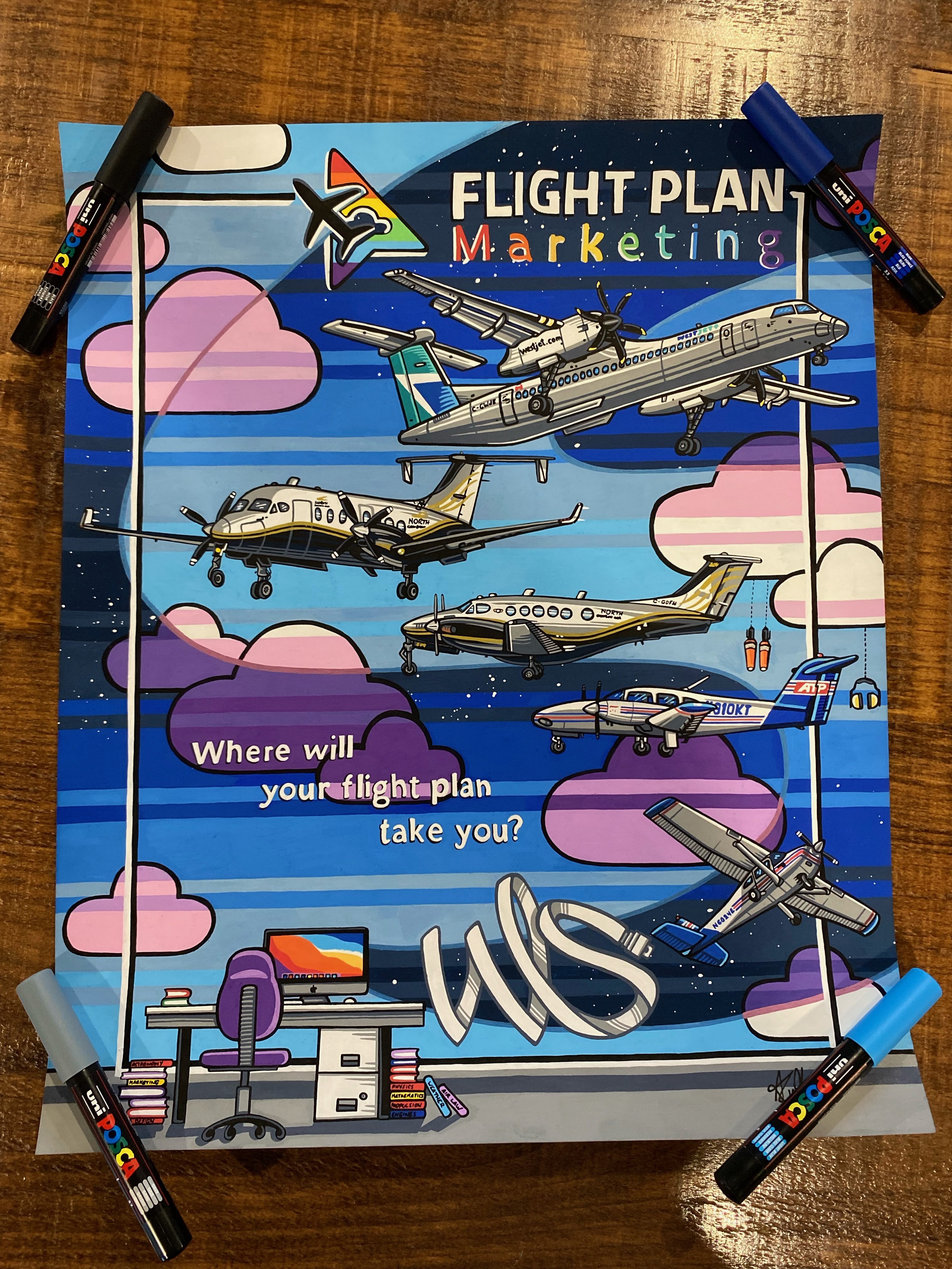 visual history of flight plan marketing